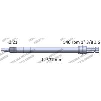 134 - 1" 3/8 Z 6 PTO Shaft Massey Ferguson | Officina Pelet