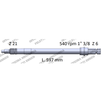 1867082M91 - 135 - 1" 3/8 Z 6 - PTO Shaft Massey Ferguson