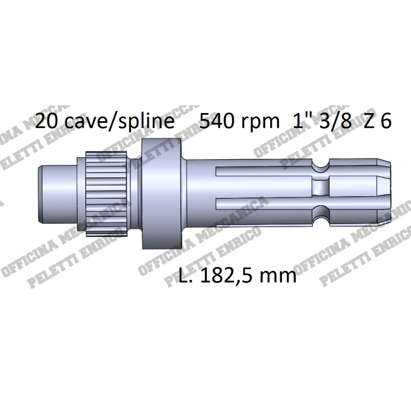 47130743 - 43B - 1" 3/8 Z 6 - PTO Shaft New Holland