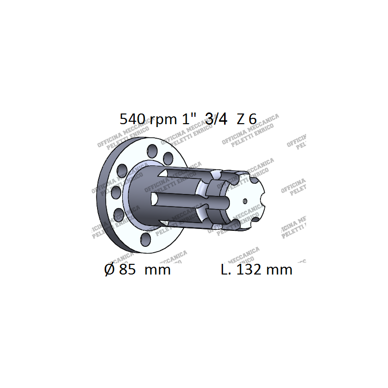 Pto Shaft John Deere L173283 184 2 1 3 4 Z 6